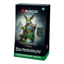 Magic: The Gathering Bloomburrow Commander Deck - Ofrenda de Paz (Mazo de 100 cartas, paquete de muestra de 2 cartas + accesorios)