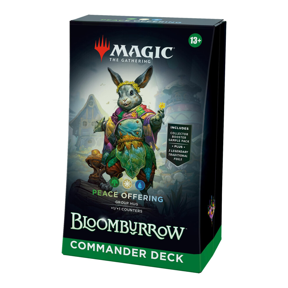 Mazzo Commander Di Magic: The Gathering Bloomburrow - Offerta Di Pace (Mazzo Da 100 Carte, Collector Booster Sample Pack Da 2 Carte + Accessori) (English Version)-image