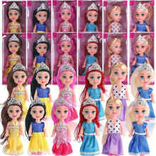 Liberty Imports 12 Pack Miniature Royal Princess Toddler Dolls with Dresses Girls Fashion Party Favor Imaginative Pretend Play Pocket Playset Co