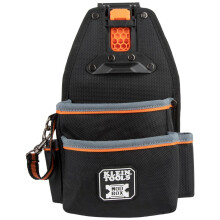 Klein Tools 55833MB Modbox Open Tool Pouch 4-lommer Electrician Pouch fastgør hurtigt og frigøres fra værktøjsbælter og Modbox Rail System