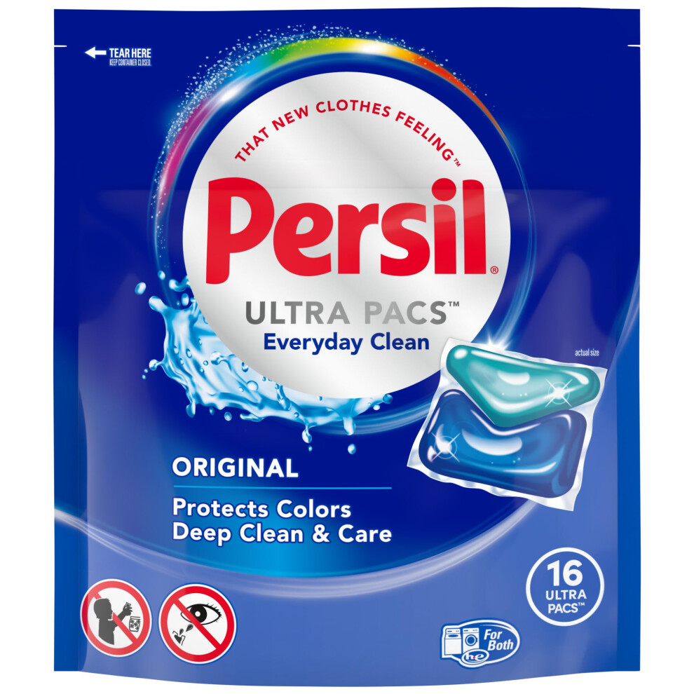 Detergente Para Ropa Persil Ultra Pacs Original Everyday Clean, 16 Unidades-image