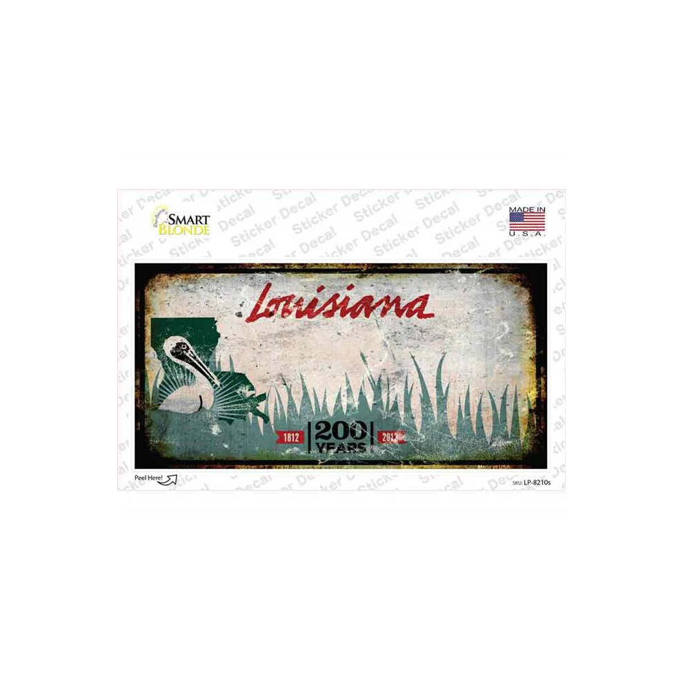 Smart Blonde Lp-8210S-M Louisiana Rusty Novelty Sticker Decal - Medium 792636323300