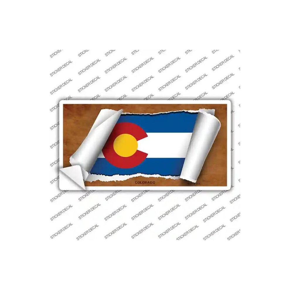 Smart Blonde Lp-9012S-S Colorado Flag Scroll Novelty Sticker Decal - Small 792636325212