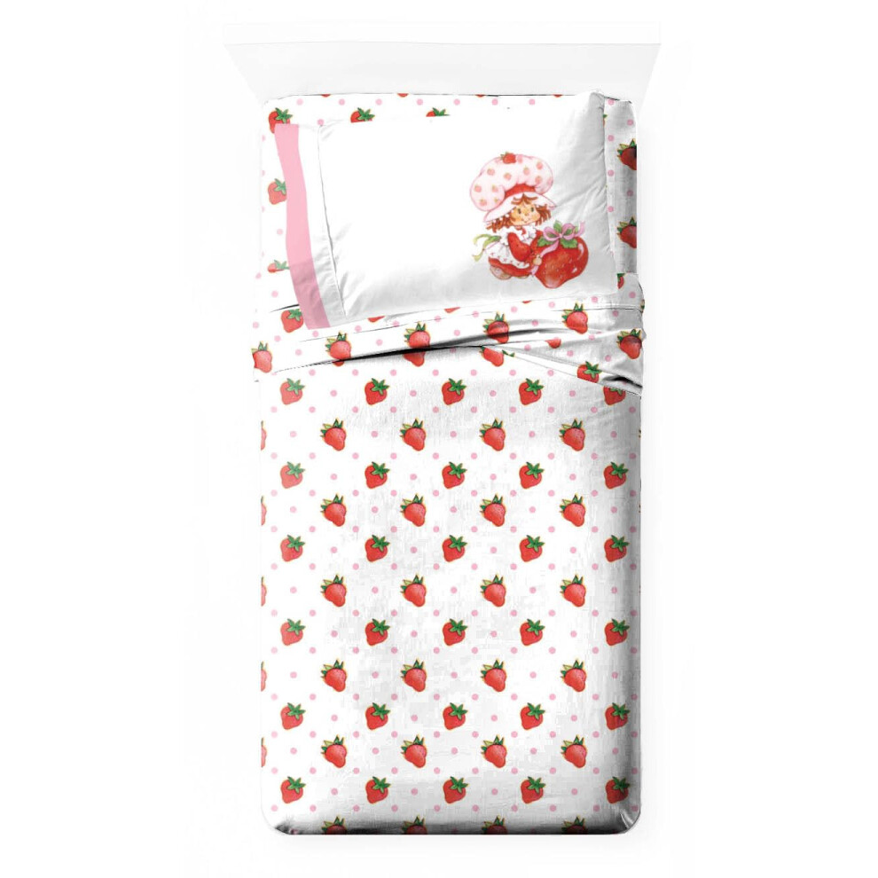 Parure De Lit Double Jay Franco Strawberry Shortcake - Parure De Lit 3 Pi Ces Ultra Douce Pour Enfants - Draps En Microfibre Avec Taie D'oreiller-image