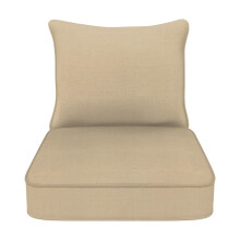 COZYVIDA Indoor/Outdoor Deep Seat Patio Cushions seat(22x24x4.7 inch) Back(23x19 inch) : Resilient Foam Filling Weather Resistant Patio Cushions