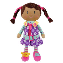 Snuggle stuffs Sugar Snap Plush Lær at klæde dukke til småbørn - 15 """" - dukke til 2 år gammel pige - Montessori Doll