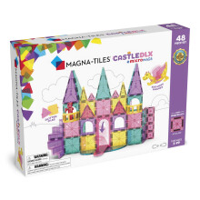 MAGNA-TILES Castle DLX 48-delad magnetkonstruktionsset Det ursprungliga magnetiska byggvarumrket