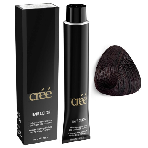 Cree Cor  Permanente para Cabelo, 100ml - 3.4 fl.oz. (Café 4.89)