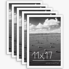 Americanflat 11x17 Picture Frame with Polished Plexiglass - Set of 5 - Galleria Collection - Gallery Wall Frame Set for Wall Display - White