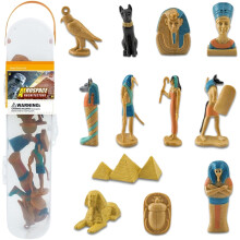 Liberty Importer 12 stk. Ancient Egypten Toys Mini Egyptiske figurer spiller sæt - Pyramider af Giza Mummy King Tut Sphinx Anubis og artefakter t