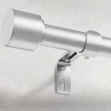 Tije de perdea de argint Geebobo pentru ferestre 66 pna la 120 inch 1 inch reglabil duty duty u?or de instalat tije de perdea setate pentru pati