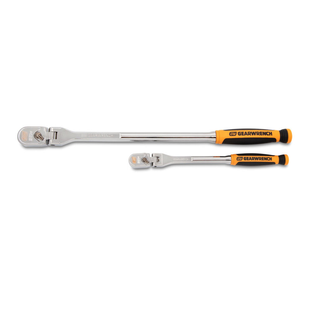 GEARWRENCH 2 Piece 1/4"""" and 3/8"""" Drive 120XP Dual Material Flex Handle Teardrop Ratchet Set | 81204XP