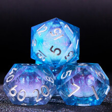 Ensemble de dés DND Liquid Core LINDRAGONHE pour jeux de rôle Ensemble complet de dés D&D Donjons et Dragons avec coffret cadeau Ensemble de dés