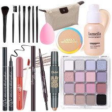 YBUETE Makeup Set Full Kit for Girls Teens Women Makeup Present Set Includes Eyeshadow Foundation Blusher Eyebrow Pencil Mascara Eyeliner Brus