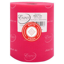 Expo International Decorative Matte Tulle Roll/Spool of 6 X 200 Yards Lightweight Polyester Tulle Fabric for Tutus Costumes and Party Decorations