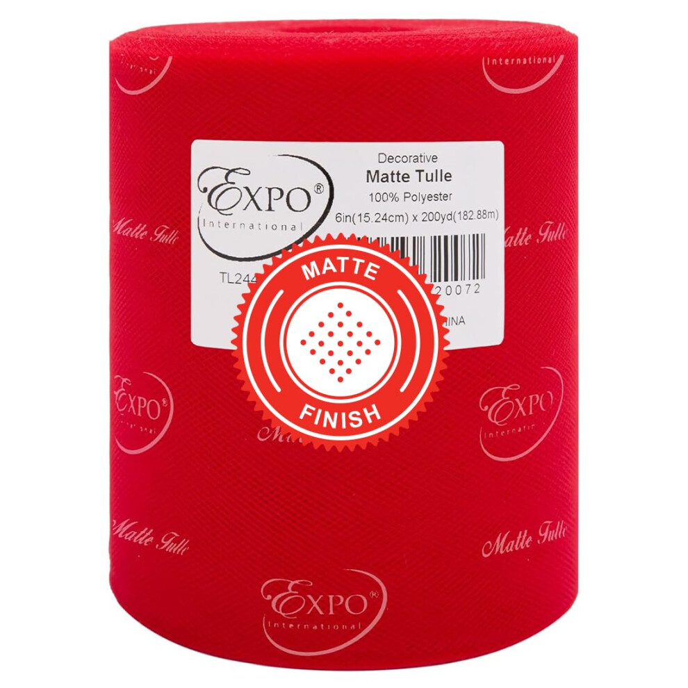 Expo International Decoratieve Matte Tule Rol/Spoel Van 6 X 200 Yards Lichtgewicht Polyester Tule Stof Voor Tutu's Kostuums En Feestdecoraties Wa-image
