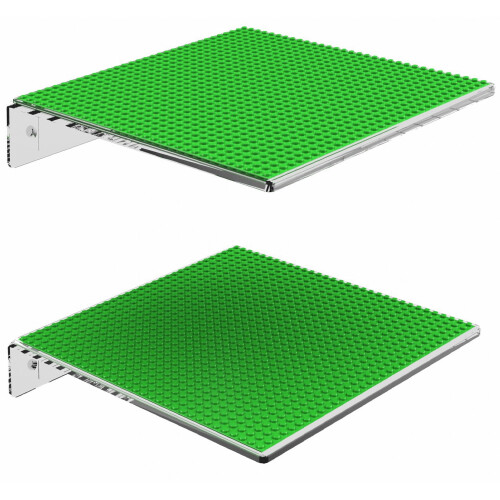 GALVANOX Prateleiras para Blocos de Construção (Conjunto de 2) Compatível com Todas as Marcas de Blocos