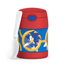 THERMOS FUNTAINER 10 Ounce Stainless Steel Vacuum Insulated Kids Food Jar with Spoon Sonic the Hedgehog
