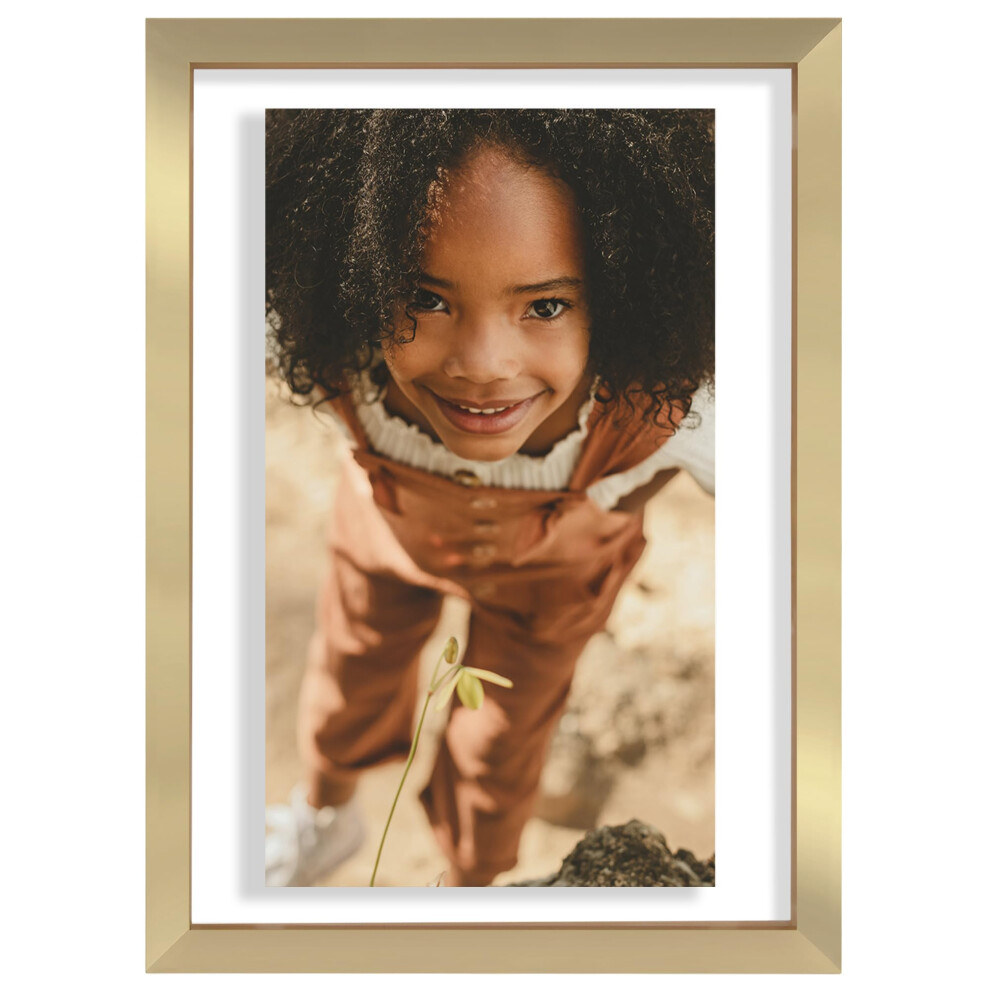 Cadre Photo Flottant Americanflat En Aluminium 5X7 Avec Verre Incassable - Utiliser Comme Cadre Photo 5X7 Ou 4X6 - Collection Signature Float --image