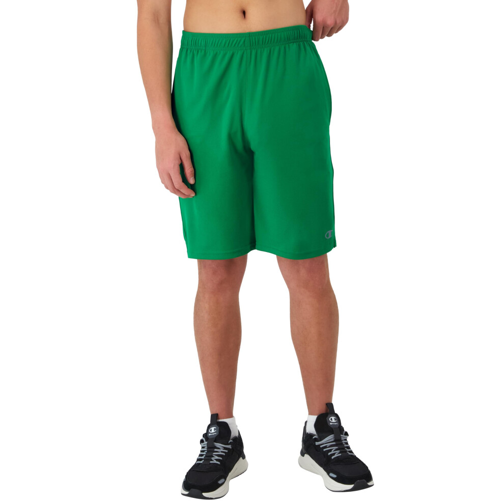 Champion Sport  Moisture Wicking  Athletic Men  Gym Shorts (Reg. Or Big & Tall)  Fresh Green Leaf C Logo