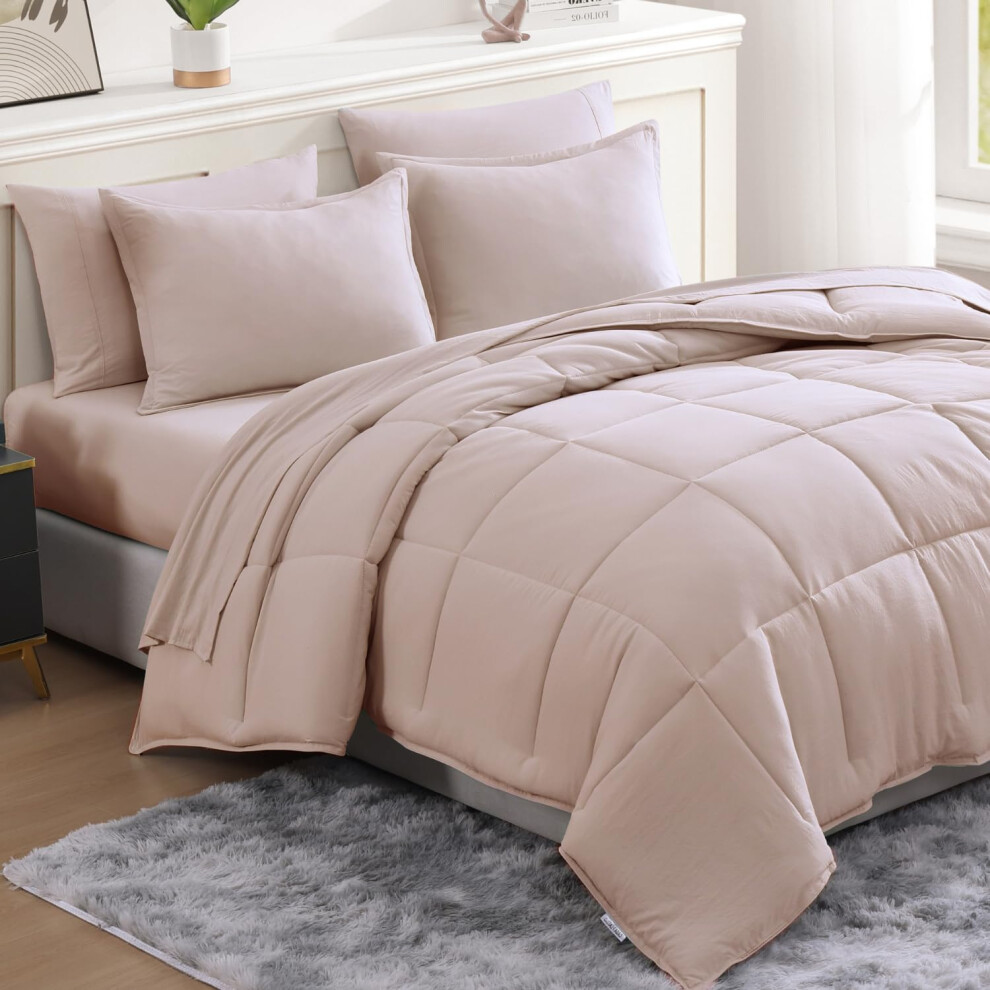 Casa Platino California King Size Comforter Bedding Set Pre-Washed - California King Comforter Set - includes Comforter Flat Sheet Fitted Sheet 2 P