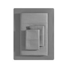 Vera Wang - Queen Sheet Set Luxury Sateen Cotton Bedding 800 Thread Count Soft & Smooth Home Decor (Charcoal Queen)