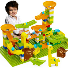 Dinosaur Marble Runs for Kids 4-8 Building blocks Kompatibilis a LEGO DUPLOS 2-5 ves korig/138 db Classic Big Blocks Mrvny futs gyerekeknek 3-5