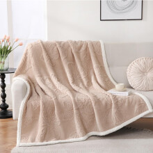 Gracelife Sherpa Throw Blanket for Couch Cozy Blanket for Bed 60""""""""*80"""""""" Warm Soft Fuzzy Blankets Fleece Thick Big Blanket for Winter Beige