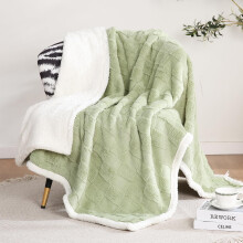 Gracelife Sherpa Throw Blanket Fleece Blanket Soft Fluffy Blanket for Couch 60 *80 Large Thick Blanket for All Season Use Sage Green