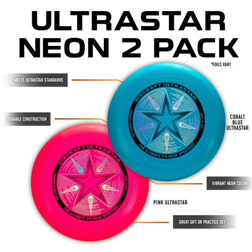 Ultrastar Neon Two Pack - Professionelt standard disks?t - koboltbl? & pink 1