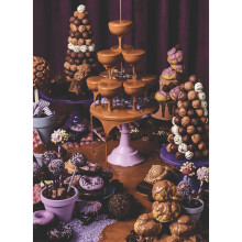 Puzzle Chocolat 1000 pièces pour adultes, défi jigsaw avec images de chocolat, cadeau doux - 19,25 x 2