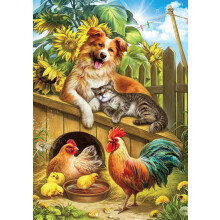 Bivalyjtkok - Nadia Strelkina - Nyri Farm Friends - 500 darabos kiraks jtk felnotteknek - Kihv puzzle, tkletes jtkestekhez - A ksz mret