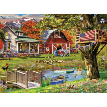 Buffalo Games - Garry Walton - Country Clubhouse - 1000 darabos kiraks jtk felnotteknek - Kihvst jelento puzzle, tkletes jtkestekhez - A ks