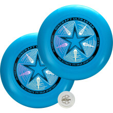 Discraft Dois Discos Ultrastar Azul Cobalto - Tamanho Padrão, Design Variado, Ideal para Jogos Competitivos e Casuais
