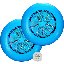 Discraft Dois Pacotes de Discos Ultrastar Blue Sparkle - Tamanho Padrão, Designs Variados