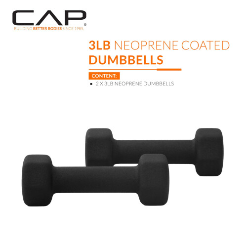 CAP v?gtstang neopren h?ndv?gte 3 lb par sort 1