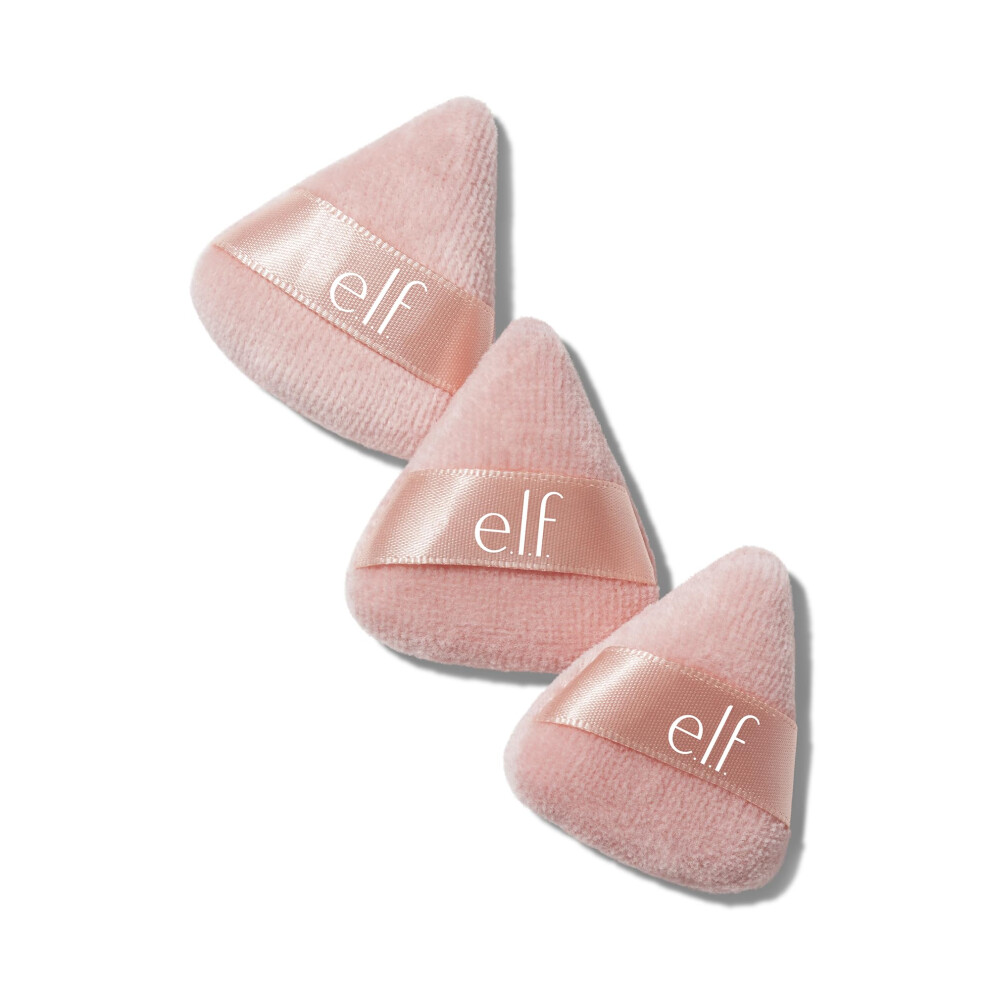 e.l.f. Halo Glow Pinkie Puffs  Finger-sized  Mini Puff For Applying Loose & Pressed Powders  Soft  Reusable & Washable  Vegan & Cruelty-Free  Set of 3