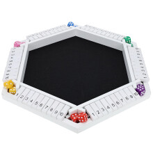Pacific Shore Games Shut The Box Game 6 Player - White Painted Wood Wooden Board Game Table Games for Adults Bar Games Portable Dice Game for
