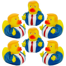 4E's Novelty 12 Patinhos de Borracha Donald Trump, 12 Pacote, Pequenos 2.3 Polegadas, Brinquedos de Banho