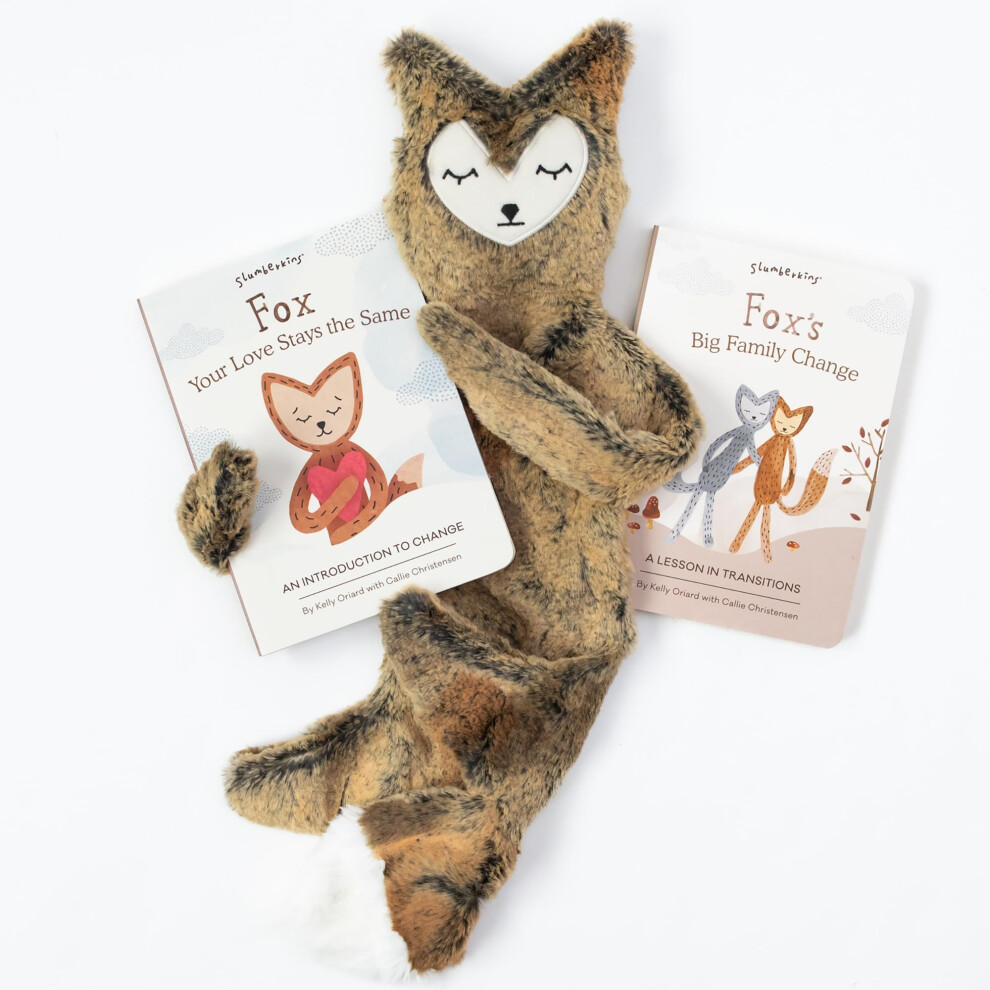 Fox Snuggler & 2 Board Books Complete Set Bundle | Supports Changes Coping Skills & Transitions | Social Emotional Development | Gift Set Slumberkins