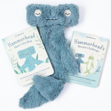 Slumberkins Hammerhead Snuggler e 2 Livros de Conselho Pacote completo de conjuntos | Promove habilidades e responsabilidades sociais de resolu