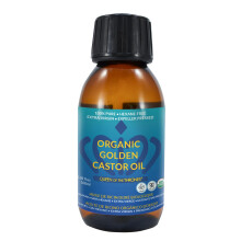 Queen of the Thrones Biologische gouden ricinusolie 3,38 oz (100 ml) | 100% puur gecertificeerd biologisch, hexaanvrij, extra vierge | Hydraterende e