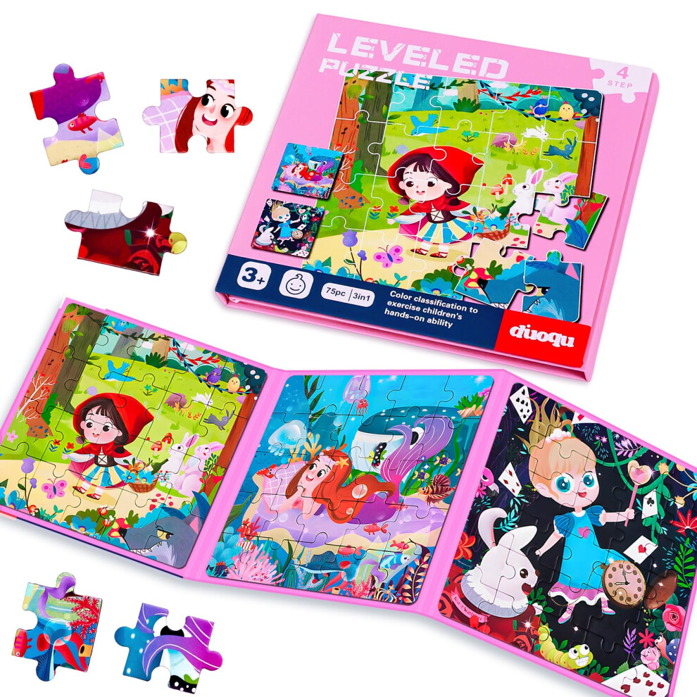 Puzzles Magn Tiques Pour Enfants De 3 5 Ans, Livre De Puzzles 3 En 1 Pour Tout-Petits, Puzzles De Voyage Pour Enfants, Jouets D'apprentissage P-image