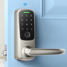 ULTRALOQ Latch 5 Smart Lock WiFi 6 intgr Serrure de poigne de porte  empreintes digitales Levier de porte d'entre biomtrique sans cl avec