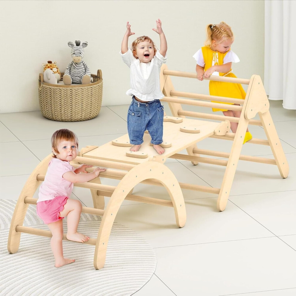 Jouets d'escalade pour tout-petits Zupemo Montessori Pikler Triangle Set pour tout-petits     l'int   rieur Ensemble d'escalade pliable avec rampe d'