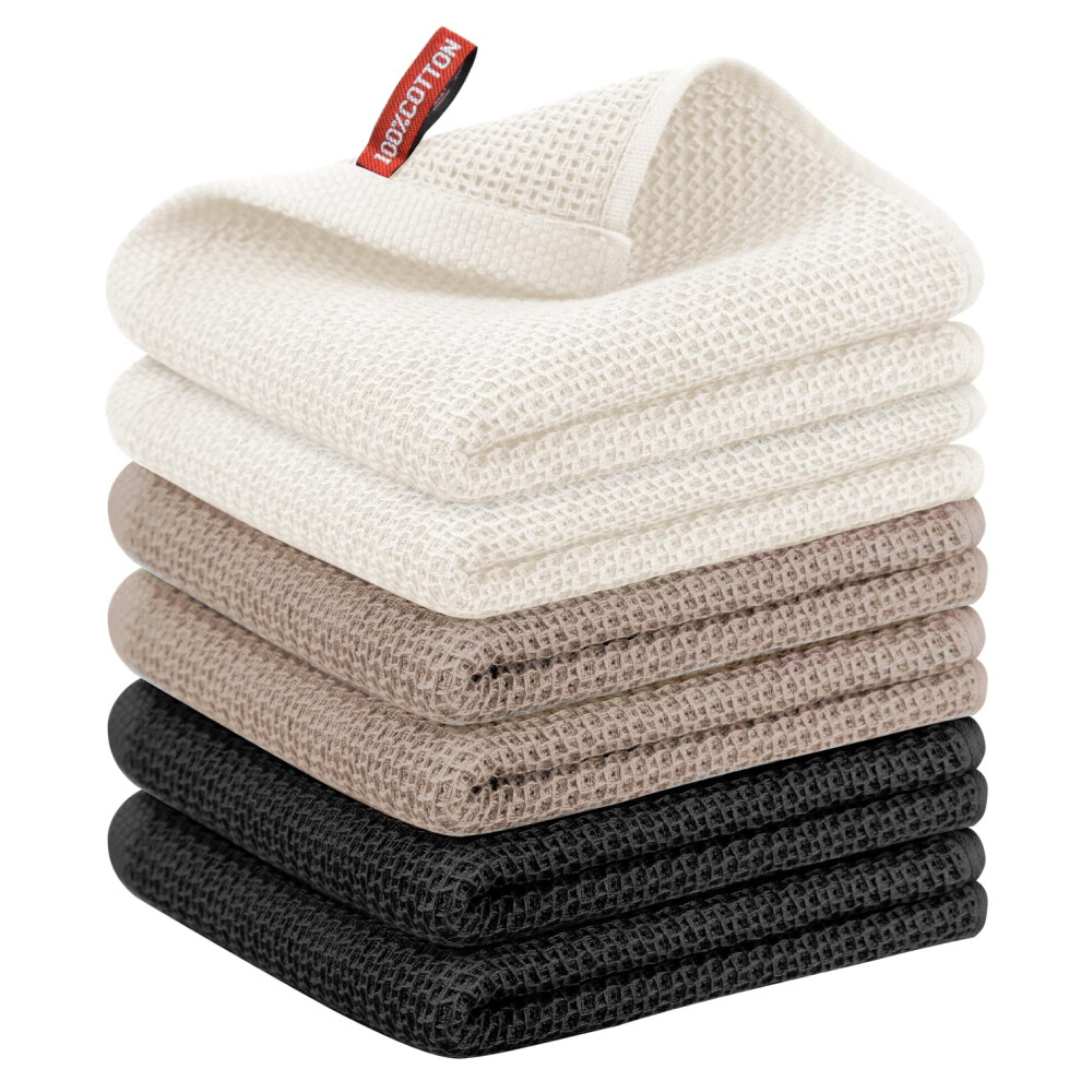 Kuchynsk Uterky Nialnant 6 Pack 100% Bavlnen Uterky Na Ndob Do Kuchyne Extra Jemn A Sav Uterky Na Myt Ndob Hadry Na Citen-13X28 Palcu-image