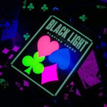UV Black Light Playing Cards by Island Dogs- Neon Fluorescent Glow Deck for Black Light Games Glow in The Dark Playing Cards Parties and Poker