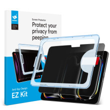 Pellicola protettiva per la privacy MOBDIK compatibile con iPad Pro 11 pollici 2024 M4 [Anti-spia] [Vetro temperato 9H] [EZ Kit] - 1 confezione