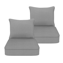 COZYVIDA Indoor/Outdoor Deep Seat Patio Cushions seat(24x24x5.1 inch) Back(25x22.5 inch) : Resilient Foam Filling Weather Resistant Patio Cushio