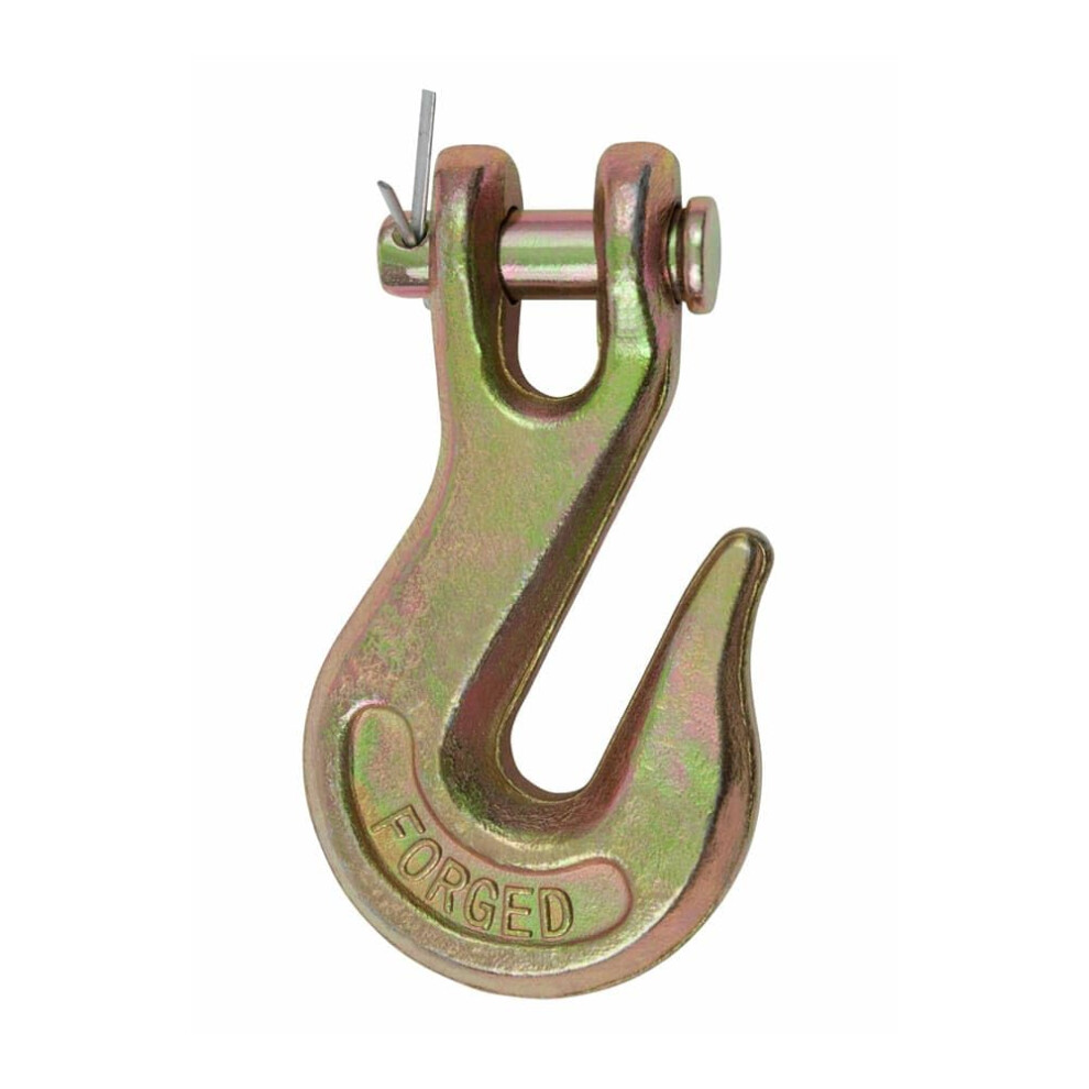 Mytee Products 3/8 Clevis Grab Hooks Grade 70 For Wrecker Tow Chain - 6 600 Wll Forged Alloy Steel G70 Heavy Duty 3/8 Chain Hooks For Truck Trailer To 840223630048